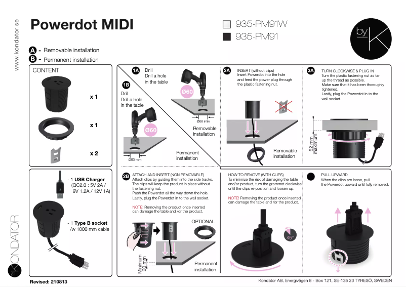 Página 1 del manual Manual de usuario Kondator 935-PM91