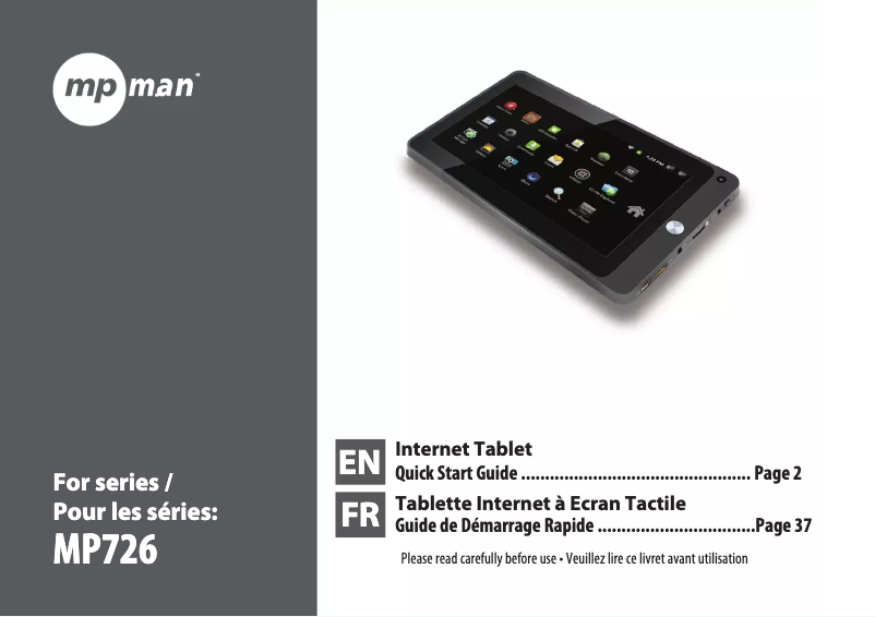 Página 1 del manual Manual de usuario Mpman MP726
