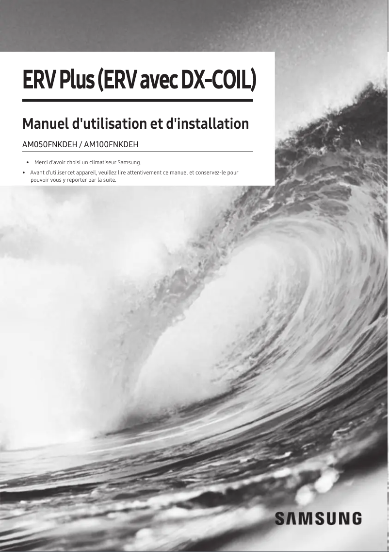 Page 1 de la notice Manuel utilisateur Samsung AM100FNKDEH