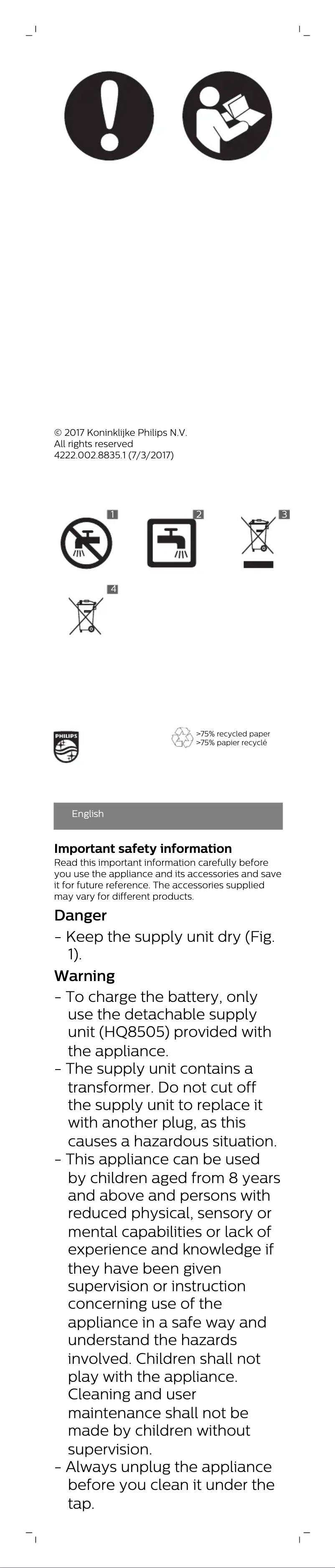 Page 1 de la notice Manuel utilisateur Philips BT5203