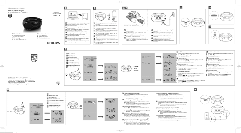 Page n°1 - Manuel utilisateur Philips AZB500W