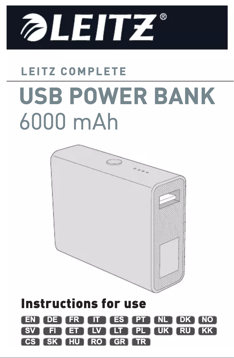 Page 1 de la notice Manuel utilisateur Leitz 65270001