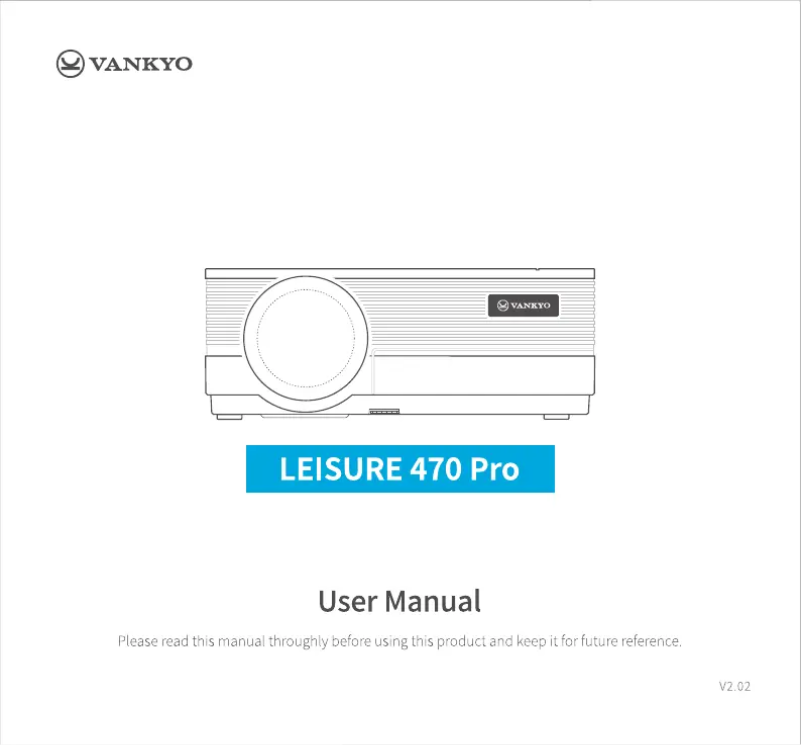 Page n°1 - Manuel utilisateur Vankyo Leisure 470 Pro