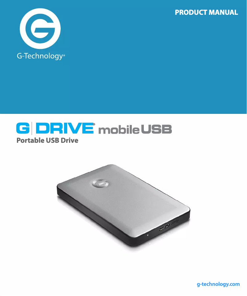 Page n°1 - Manuel utilisateur G-Technology G-Drive Mobile USB