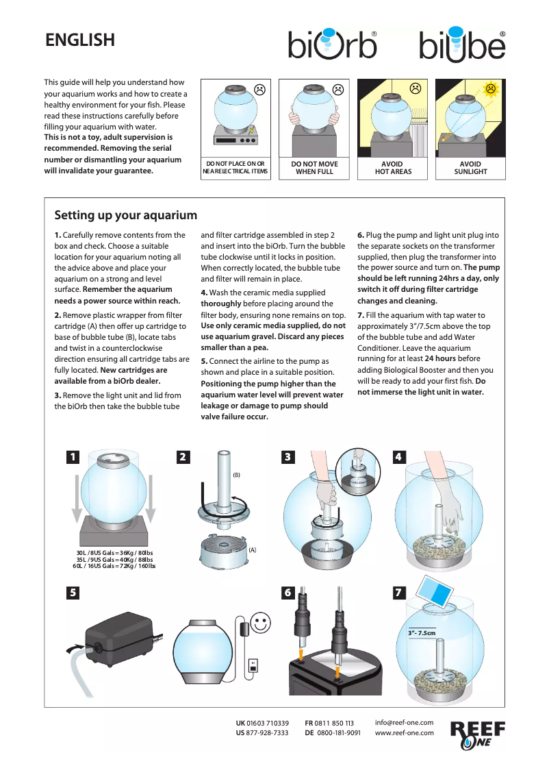 Imagen de la primera página del manual del dispositivo biOrb