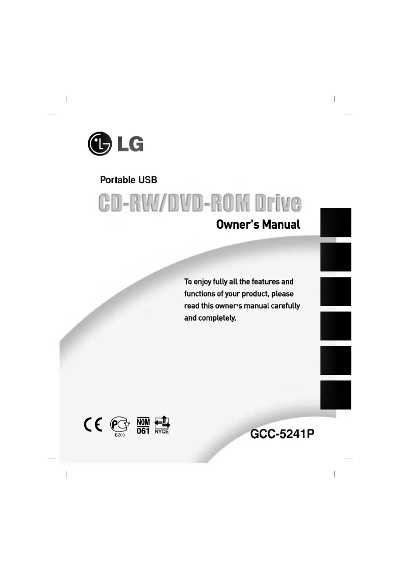 Page n°1 - Manuel utilisateur LG GCC-5241P