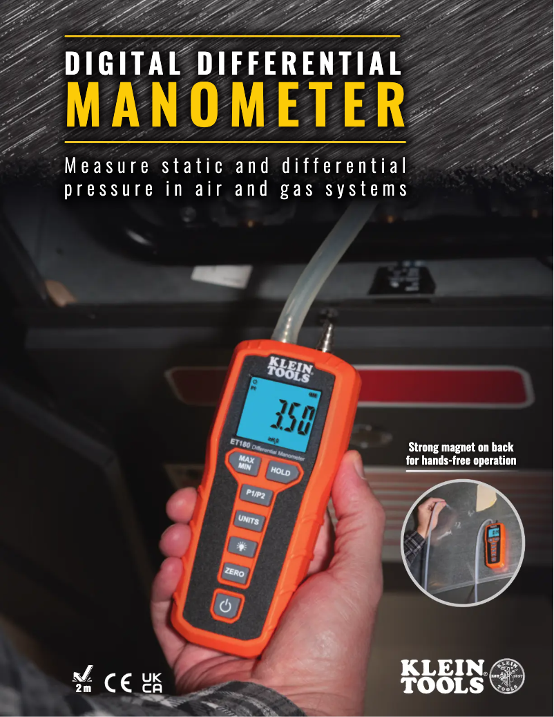 Page 1 de la notice Brochure Klein Tools ET180