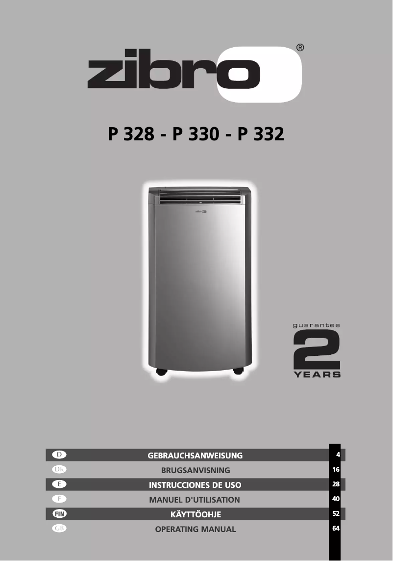 Page 1 de la notice Manuel utilisateur Zibro P 328