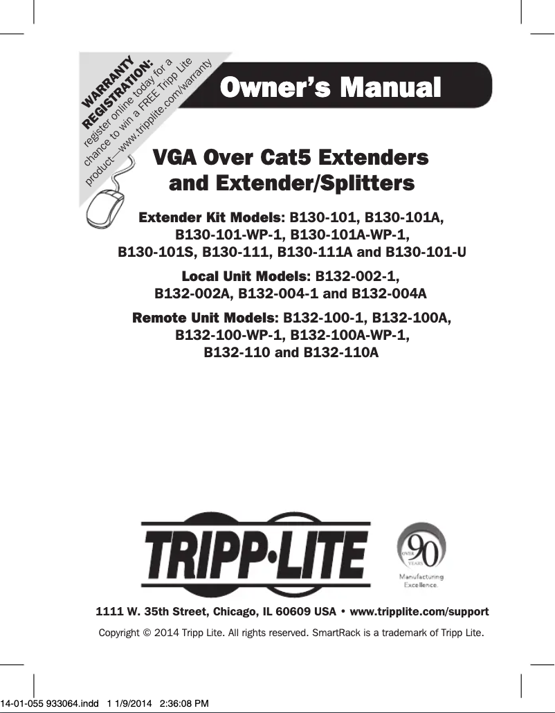 Page n°1 - Manuel utilisateur Tripp Lite B130-101-U