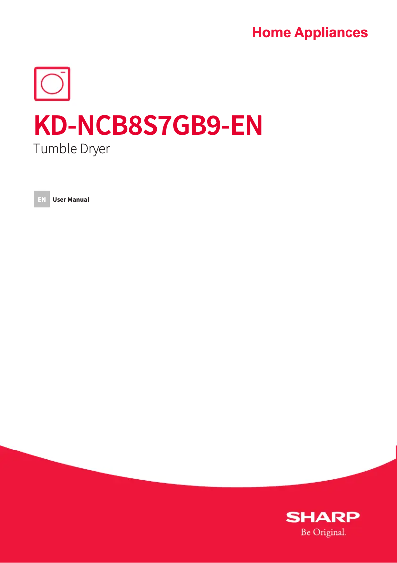 Page 1 de la notice Manuel utilisateur Sharp KD-NCB8S7GB9-EN