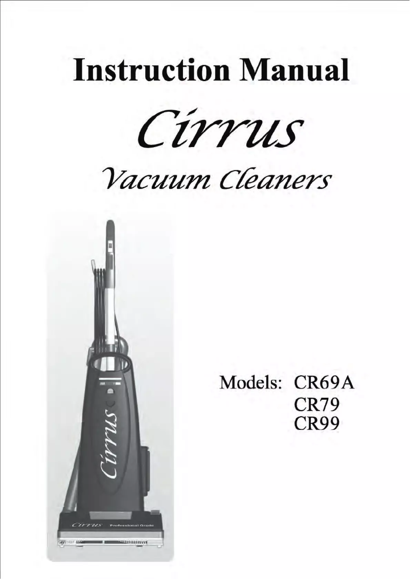 Image de la première page du manuel de l'appareil CR99