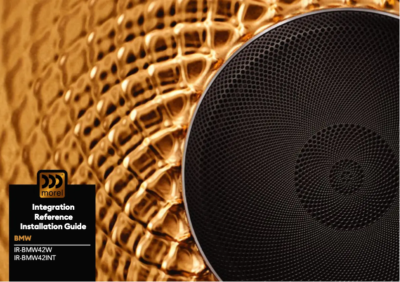 Page 1 of the manual User Manual Morel IR-BMW42W