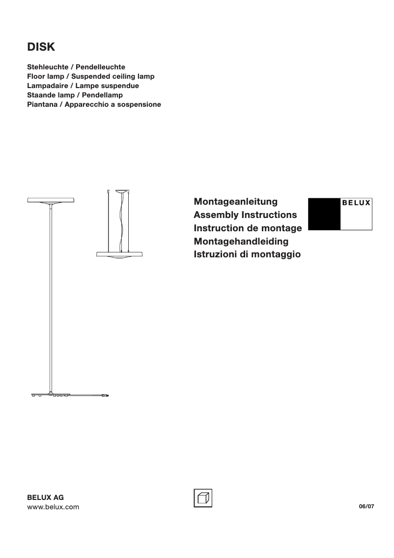 Page n°1 - Manuel utilisateur Belux DISK