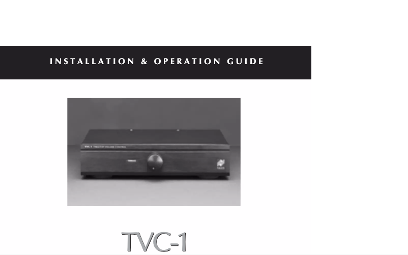 Página 1 del manual Manual de usuario Niles TVC-1