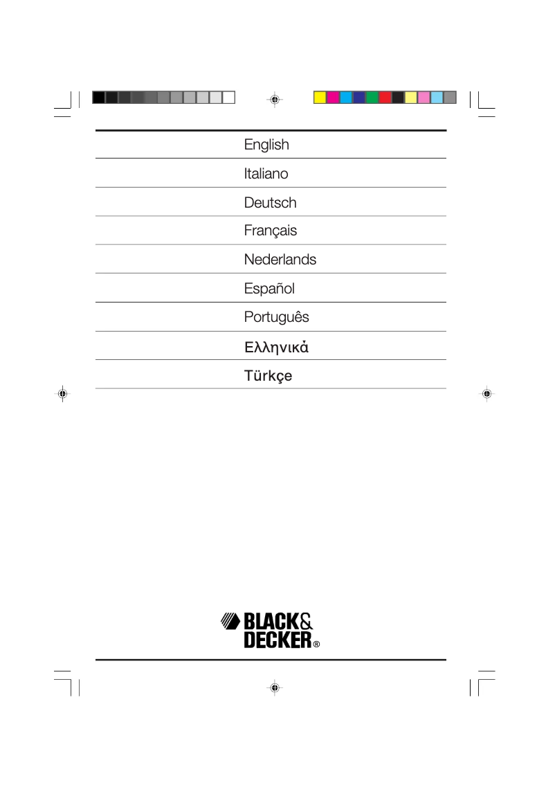 Page 1 de la notice Manuel utilisateur Black & Decker GR345 Type 1