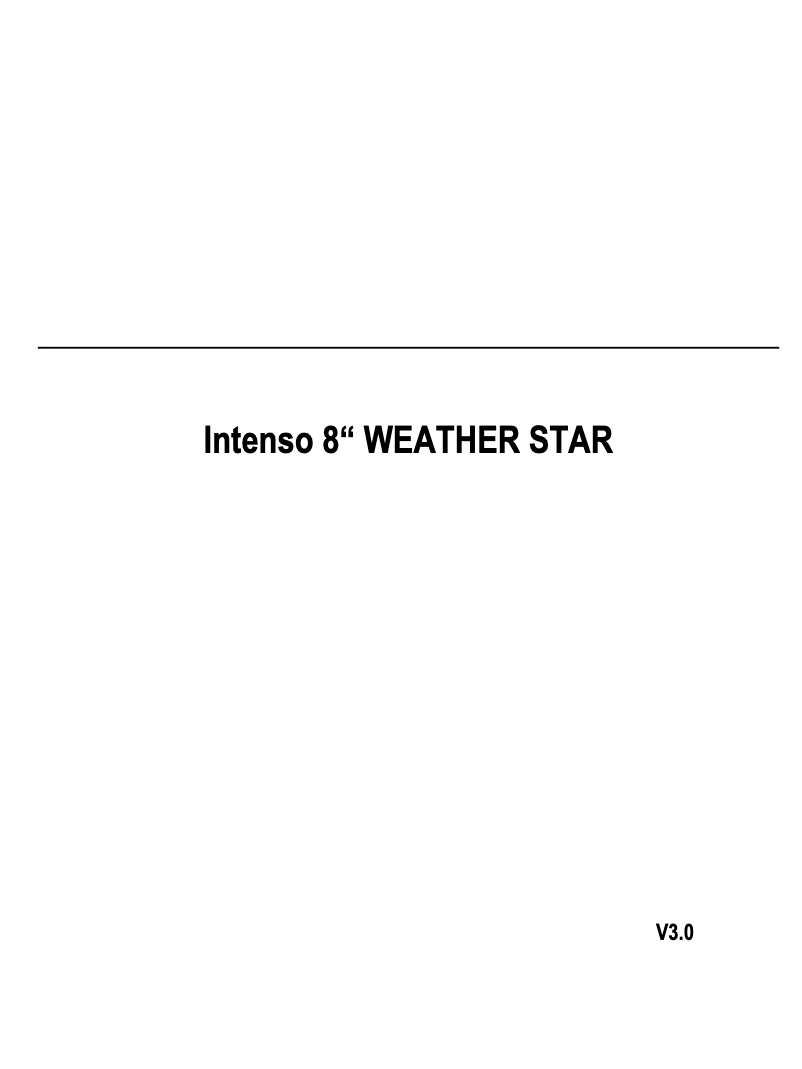 Image de la première page du manuel de l'appareil WeatherStar