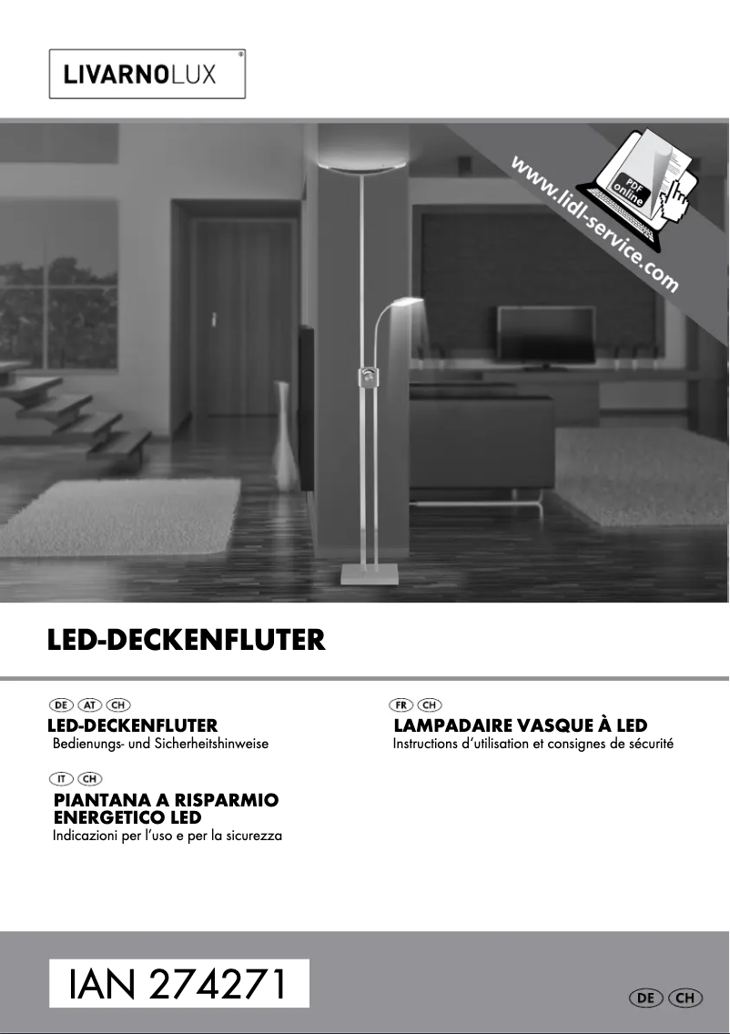 Page 1 de la notice Manuel utilisateur Livarno Lux IAN 274271