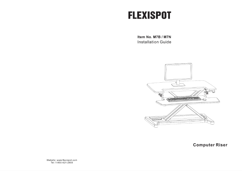 Page 1 de la notice Guide d'installation FlexiSpot M2B