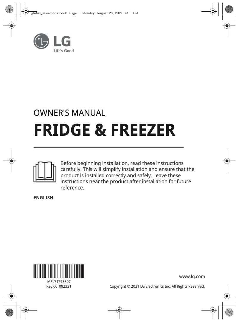 Image de la première page du manuel de l'appareil GC-L257CBEC