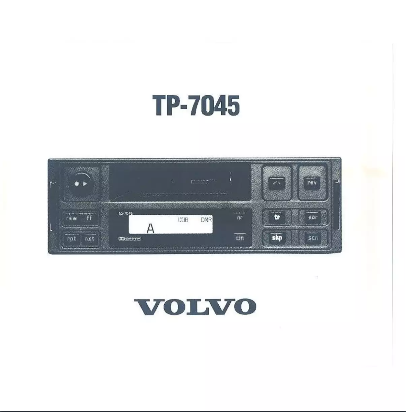 Page 1 de la notice Manuel utilisateur Volvo TP-7045