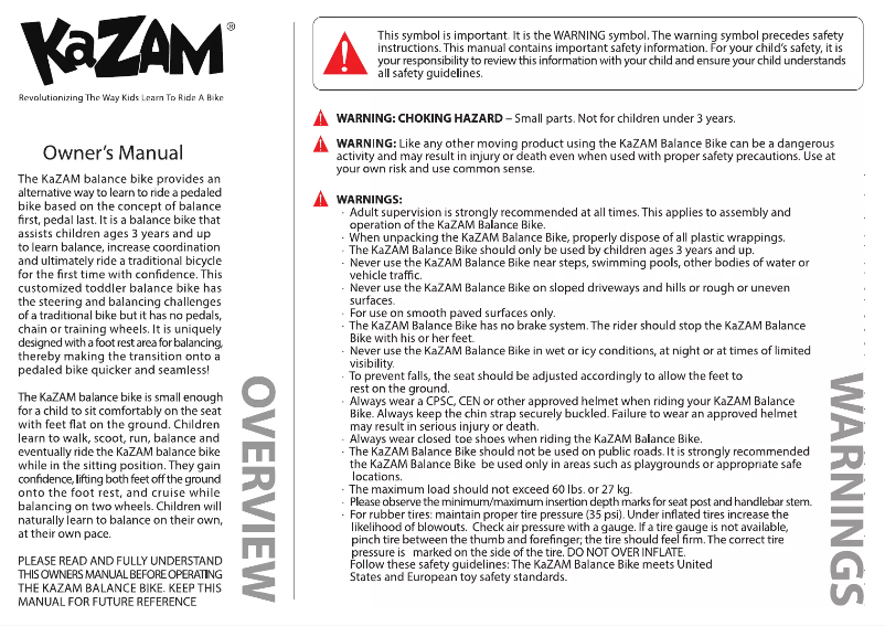 Page n°1 - Manuel utilisateur Kazam V2s