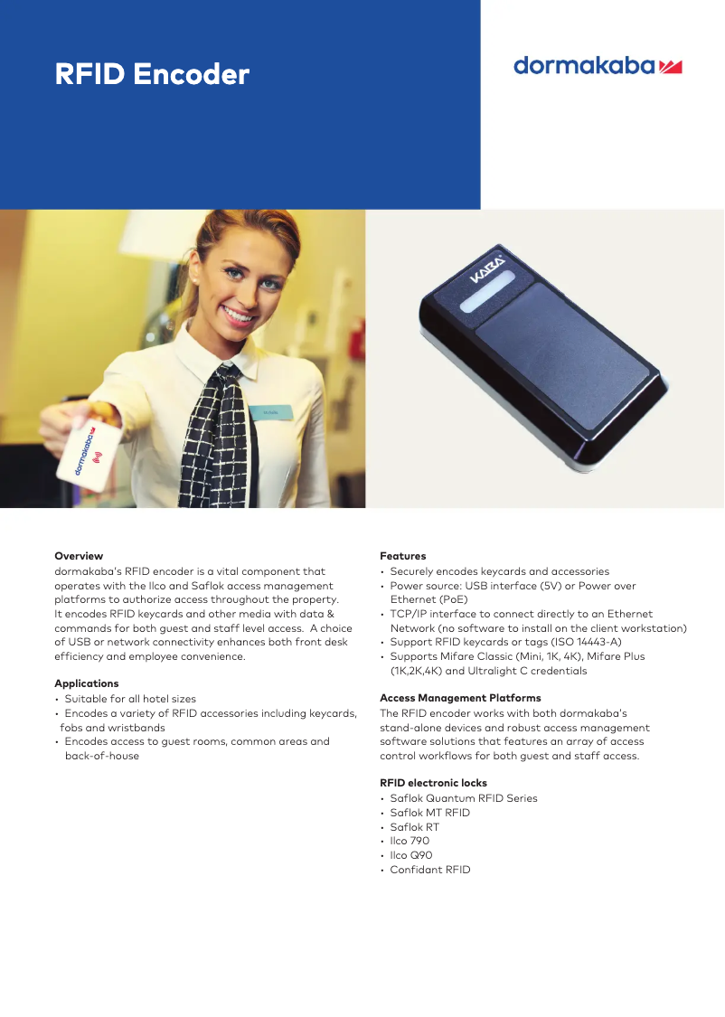 Image de la première page du manuel de l'appareil RFID Encoder