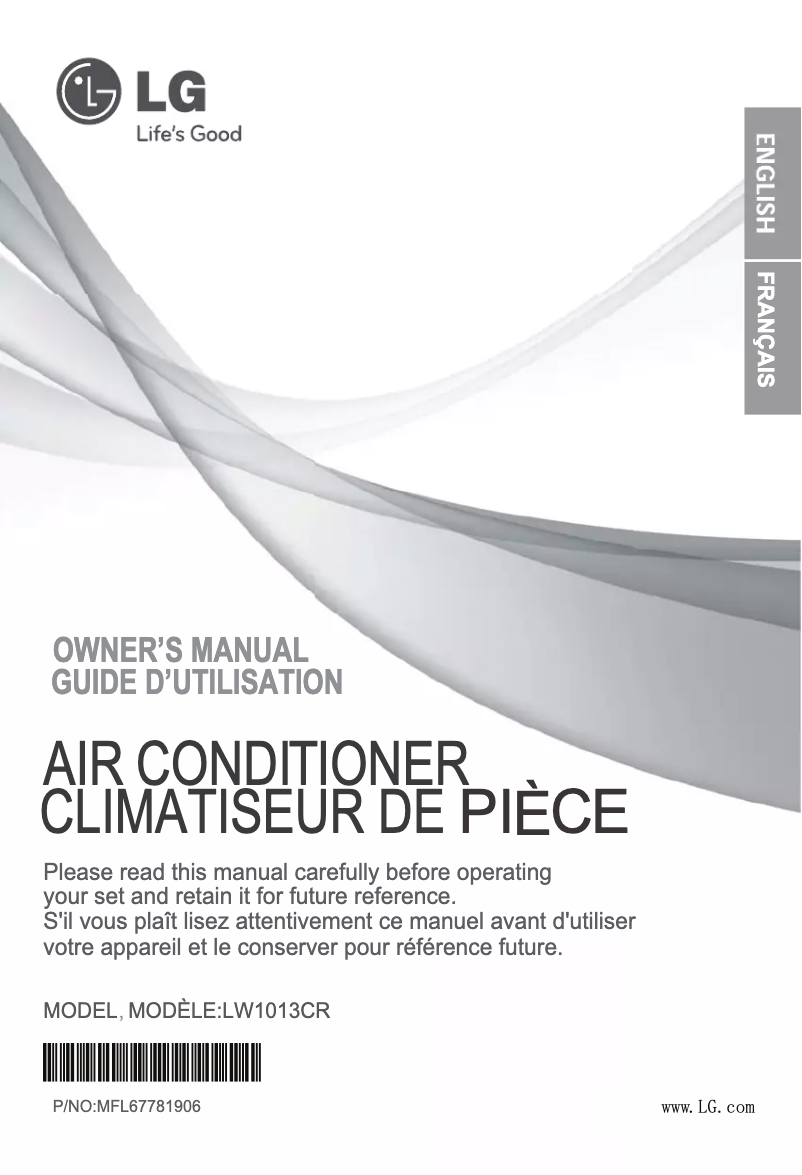 Page 1 de la notice Manuel utilisateur LG LW1013CR