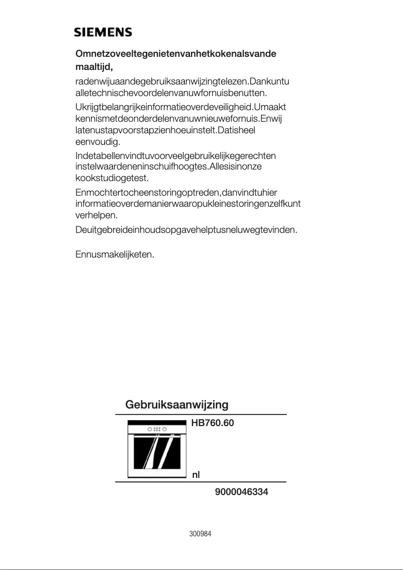 Page 1 de la notice Mode d'emploi Siemens HB760560