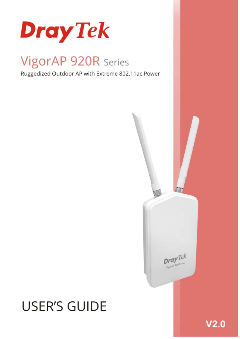 Image de la première page du manuel de l'appareil VigorAP 920R