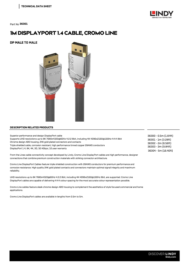 Page 1 de la notice Manuel utilisateur Lindy 36301