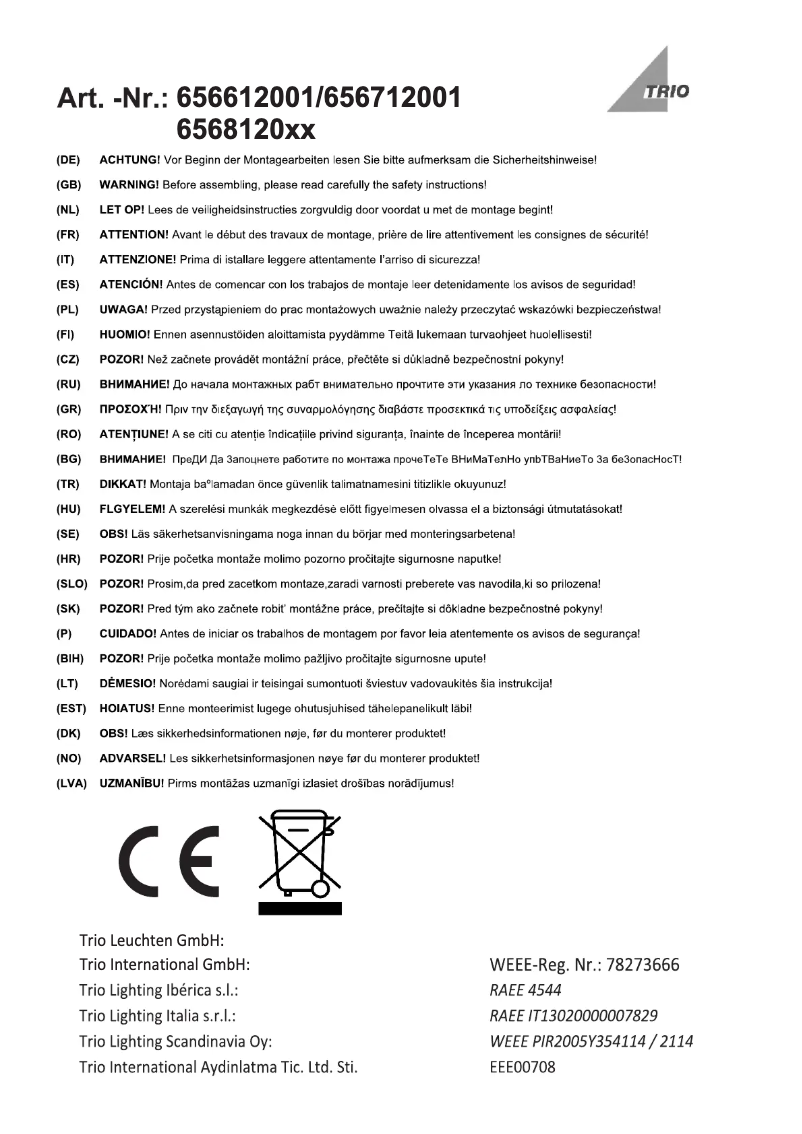 Image de la première page du manuel de l'appareil Vancouver 656812089