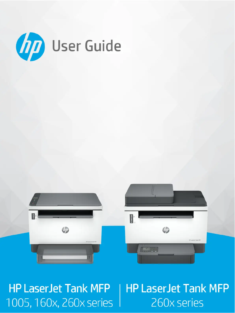Page n°1 - Manuel utilisateur HP LaserJet Tank MPF 2604dw