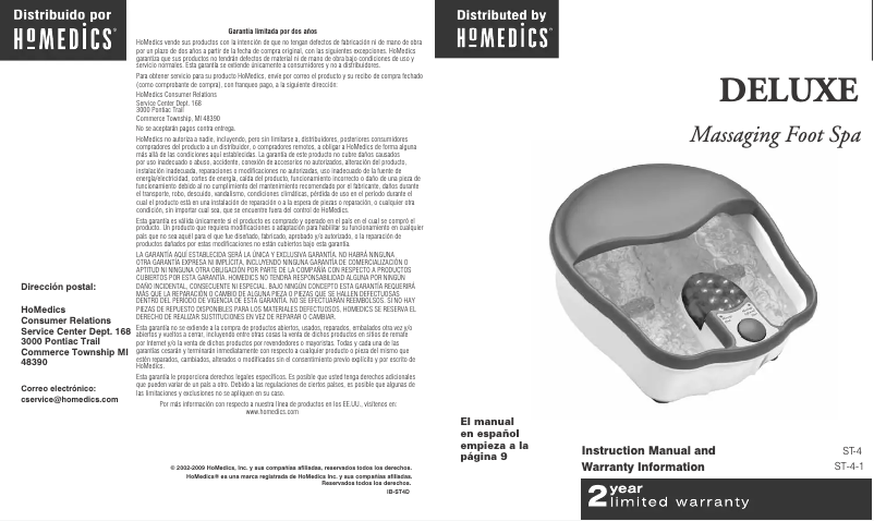 Image de la première page du manuel de l'appareil ST-4
