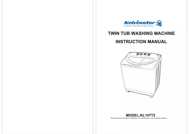 Page 1 de la notice Manuel utilisateur Kelvinator KL14TT2