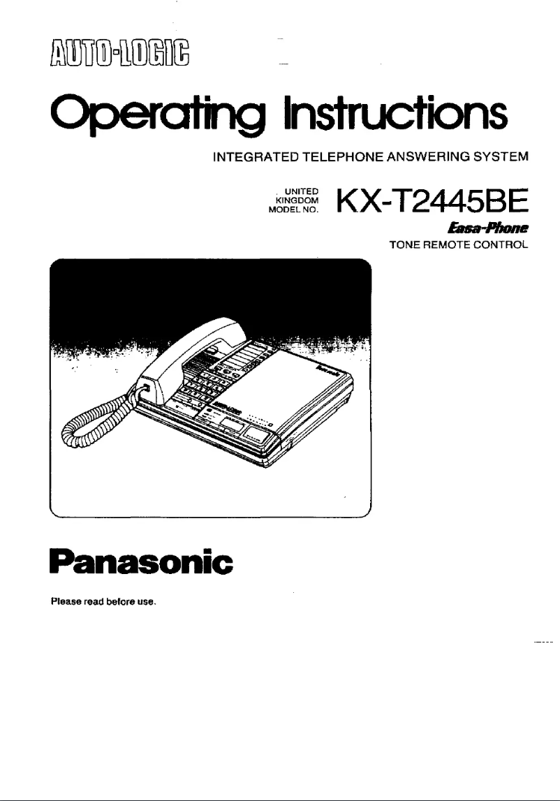 Page 1 de la notice Manuel utilisateur Panasonic KX-T2445BE