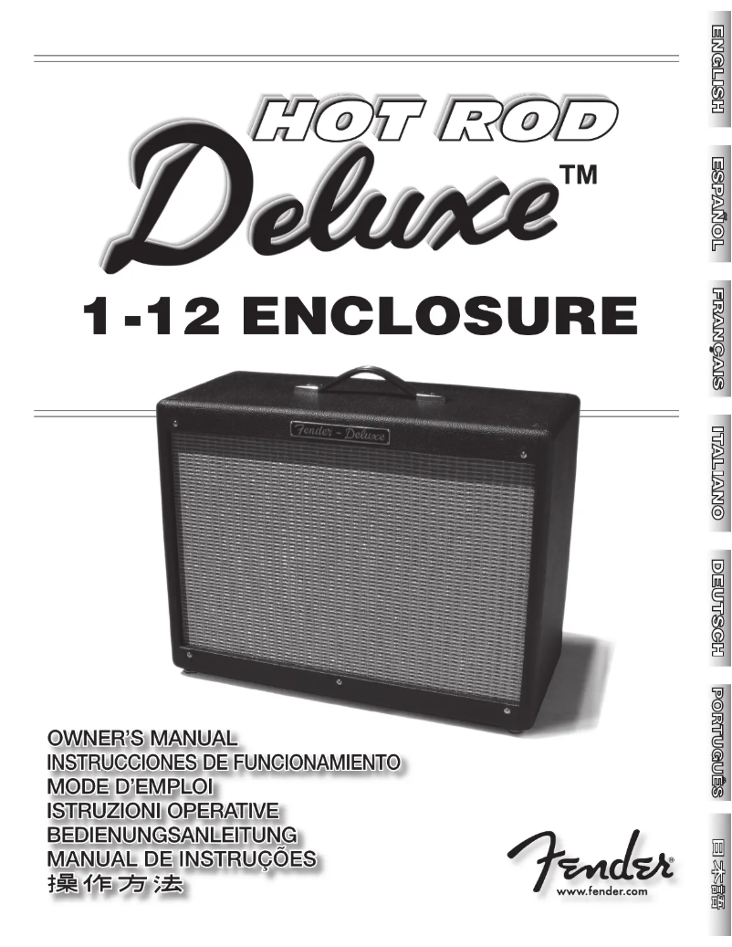 Page n°1 - Manuel utilisateur Fender Hot Rod Deluxe 112 Enclosure