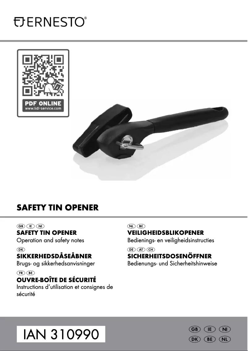 Page n°1 - Manuel utilisateur Ernesto HG03401A