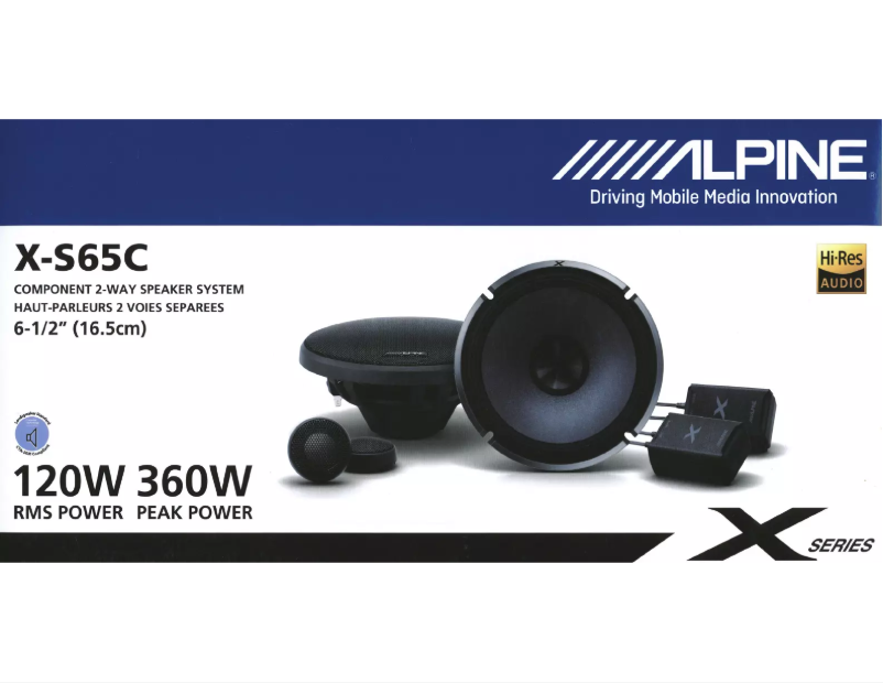 Page 1 de la notice Manuel utilisateur Alpine X-S65C