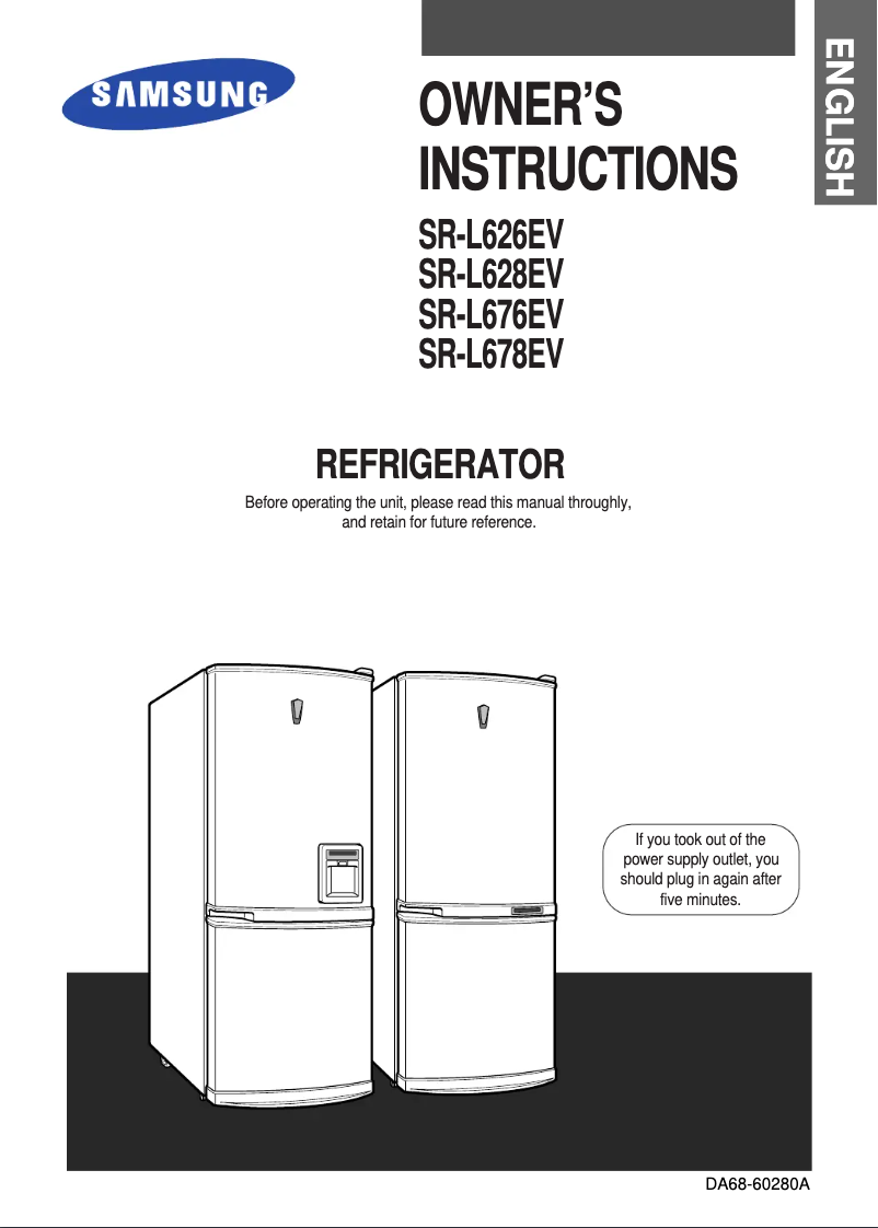 Page n°1 - Manuel utilisateur Samsung SR-L676EV