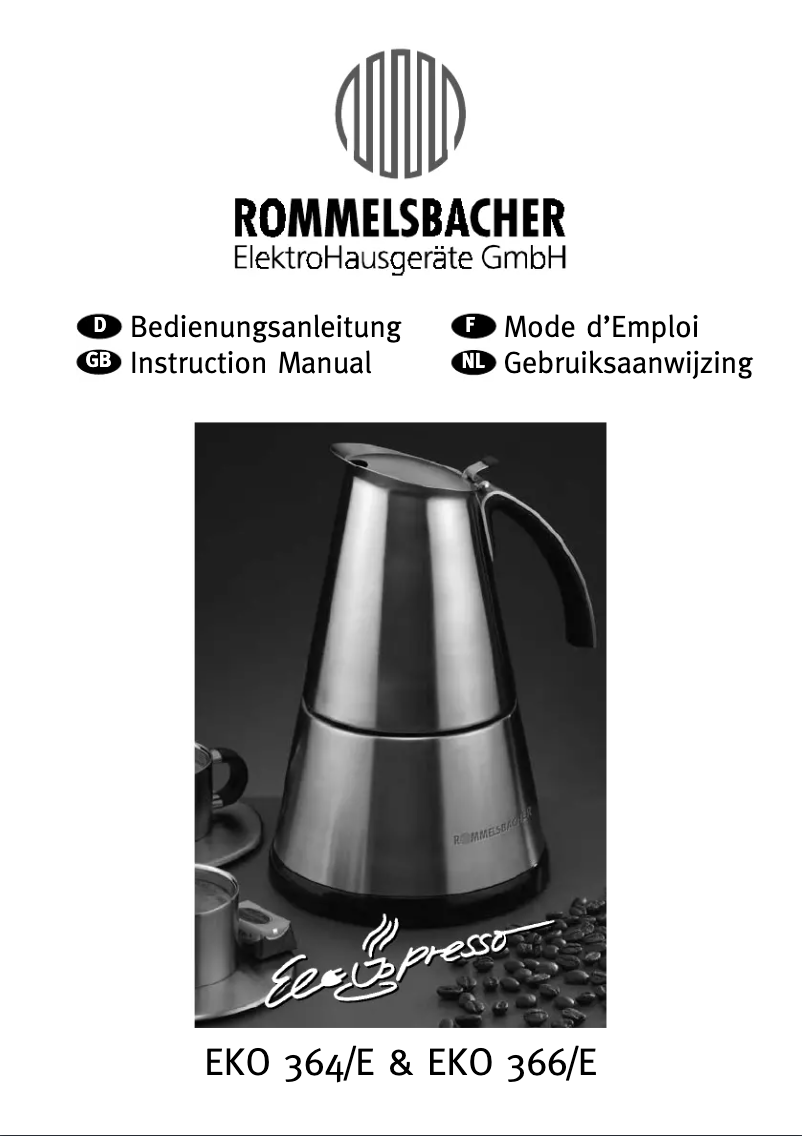 Página 1 del manual Manual de usuario Rommelsbacher EKO 364