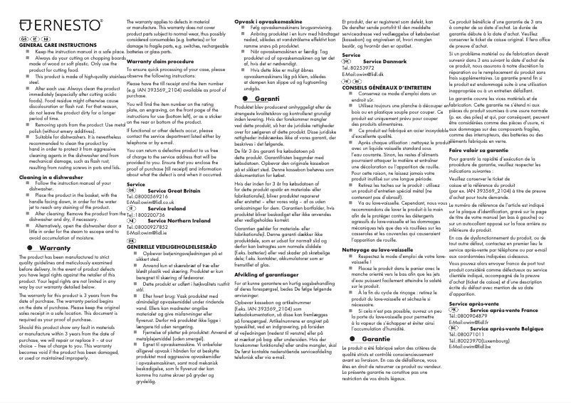 Image de la première page du manuel de l'appareil HG04947A