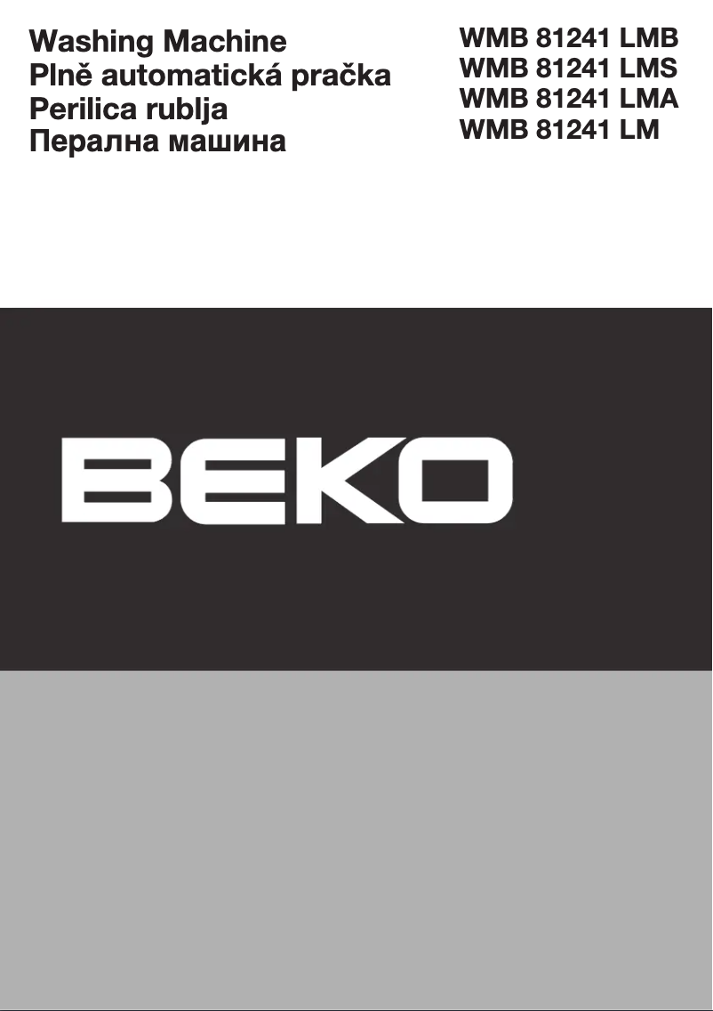 Page 1 de la notice Manuel utilisateur Beko WMB 81241 LMB