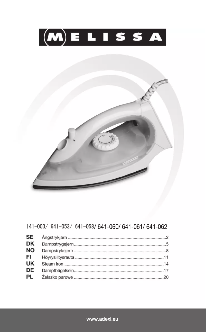 Image de la première page du manuel de l'appareil 641062
