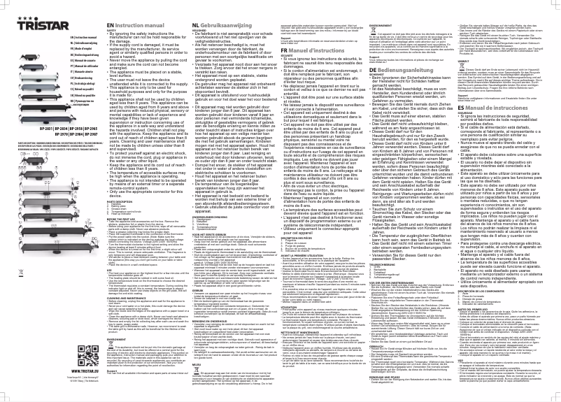 Page 1 de la notice Manuel utilisateur TriStar BP-2984