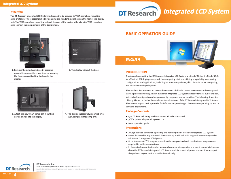 Page n°1 - Manuel utilisateur DT Research DT522S