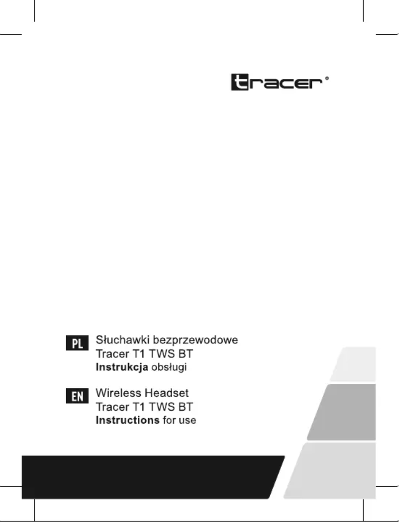 Page n°1 - Manuel utilisateur Tracer T1 TWS BT