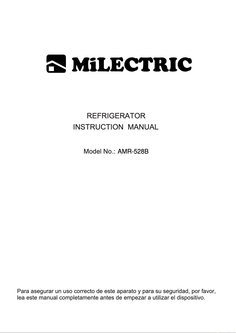 Page 1 de la notice Manuel utilisateur Milectric AMR-528B