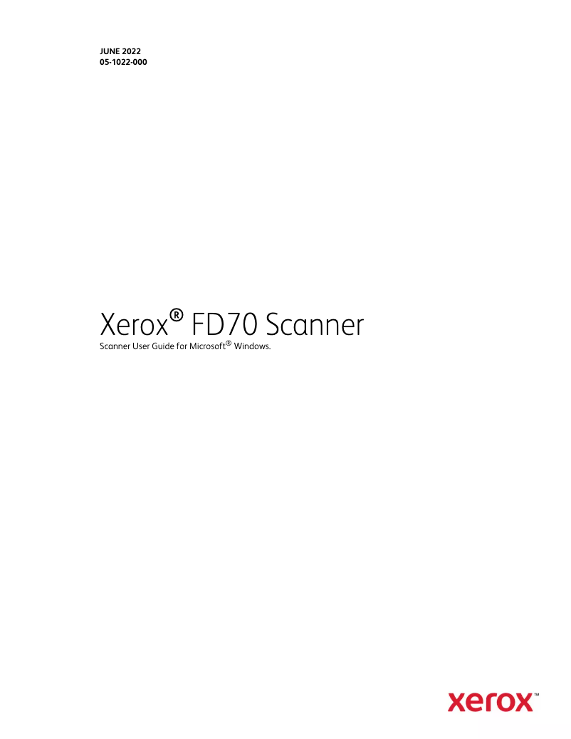 Image de la première page du manuel de l'appareil FD70