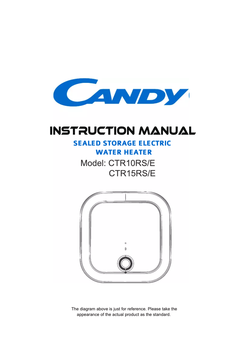 Page 1 de la notice Manuel utilisateur Candy CTR10RS/E