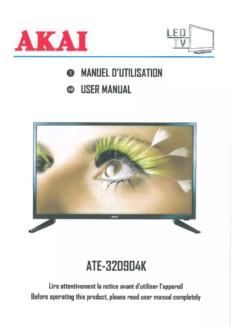 Page 1 de la notice Manuel utilisateur AKAI ATE-32D904K